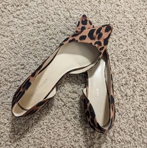 Marc Fisher leopard print, pointed toe flat, size 9 1/2